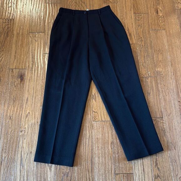AKA Eddie Bauer Vintage 100% wool pleat front trouser pant 10 - Picture 2 of 9